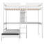 Lit mezzanine avec bureau en L
