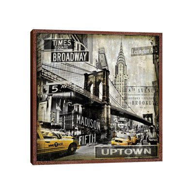 Landmarks NYC by Dylan Matthews - Single Picture Frame Print on Canvas