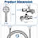 Shower Head, 7 Spray Modes Detachable Showerhead High Pressure Shower Heads With Long Hose And Adjustable Angle Bracket