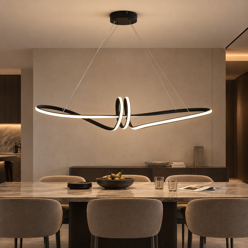 1-Light Dimmable Integrated LED Chandelier