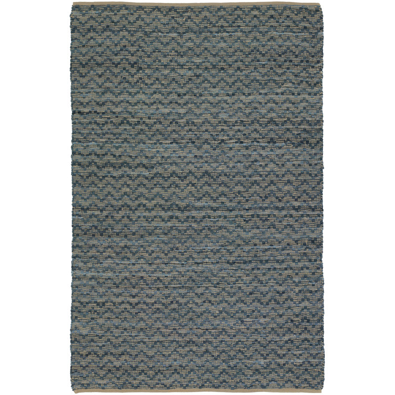 Jazz Hand Loomed Chevron Area Rug in Tan/Gray, Rectangle 7'9" x 10'6"