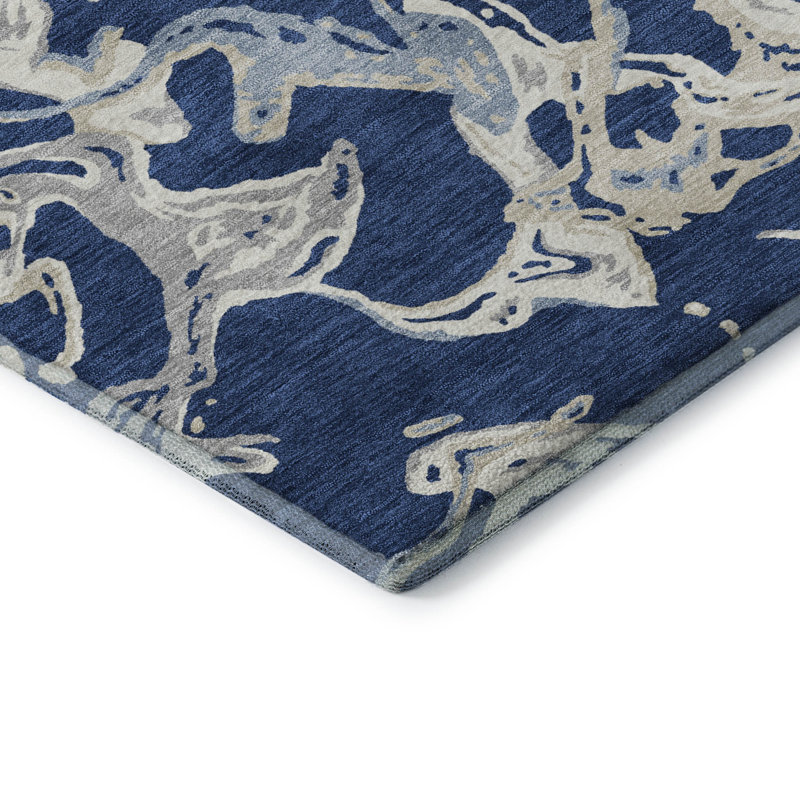 Premium Machine Washable Corum AMF1035 Abstract Rug, Rectangle 8' x 10'