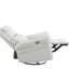 Fauteuil inclinable pivotant en cuir Pu 270 avec repose-pieds rembourré - chaise grise, structure stable-1836186126