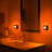 Black Dimmable Orange Glow LED Night Light, Pure Light Sensor-118823629