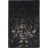 Veleno Wool Area Rug in Black
