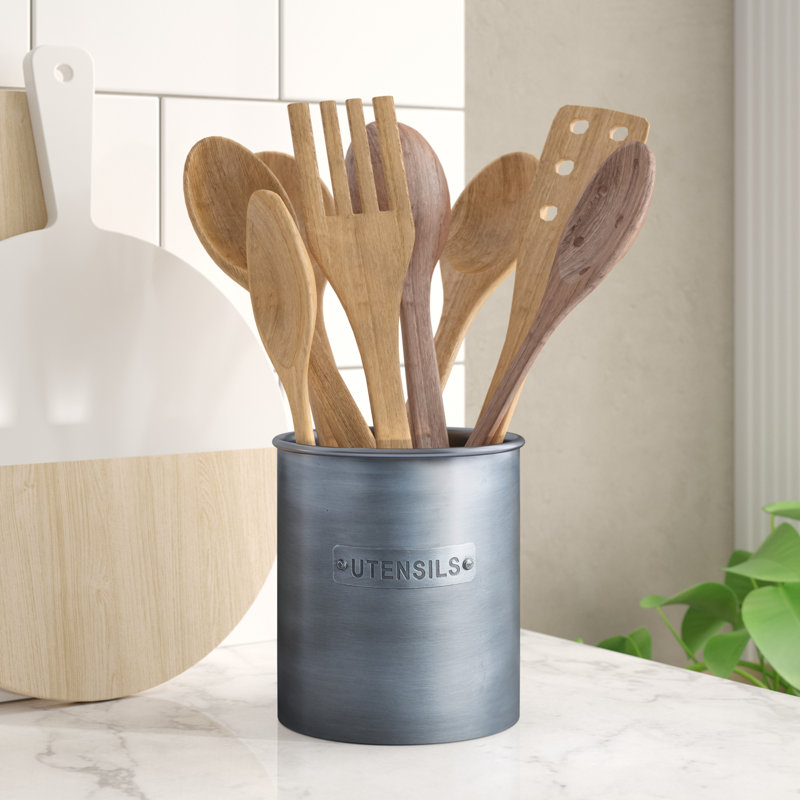 Industrial Kitchen Metal Utensil Holder
