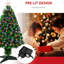 Sapin de Noël artificiel pré-éclairé de 2,5 pi avec branches réalistes, lumières DEL à fibre optique et 85 pointes