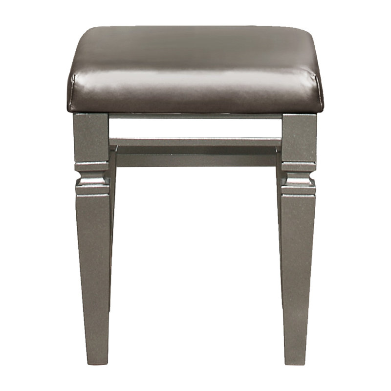 Tabouret de coiffeuse Magnotti, Gris argenté