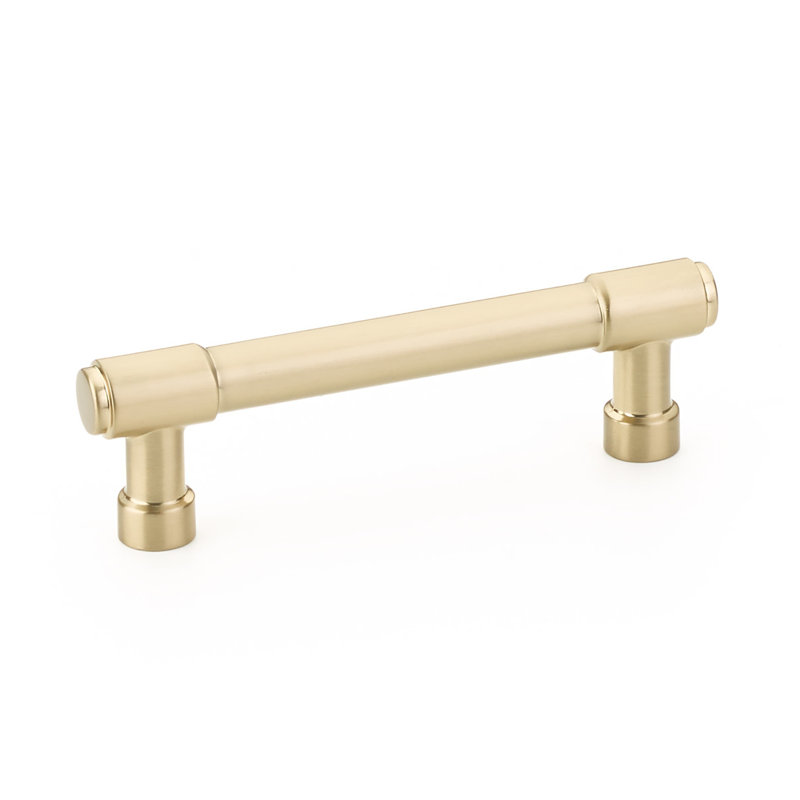Emtek Jasper Bar Cabinet Pull, Satin Brass, 3 1/2" Center to Center