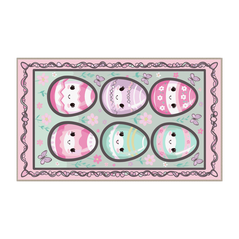 Le tapis des Fêtes de Pâques Printemps Aisle®, Rectangulaire 3 pi x 5 pi
