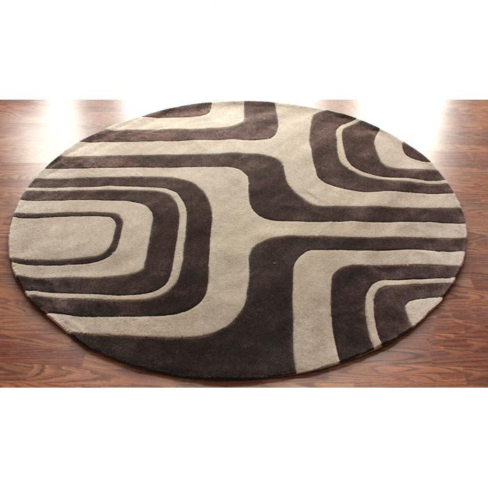 Irmine Geometric Indoor Rug, Round 6'