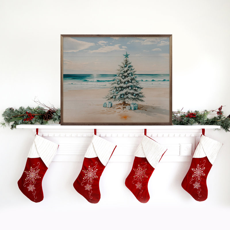 " Beach Holiday Tree ", 24" H x 30" W