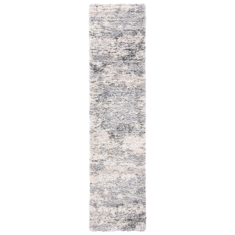 Tapis ivoire / gris Hast, Tapis de couloir 2 pi x 20 pi