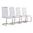 Modern Faux Leather Cantilever Dining Chairs with Chrome Base (Set of 4)-108344481-92179337-98548425