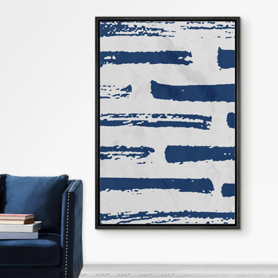 " Blue Faded Paint Strokes "