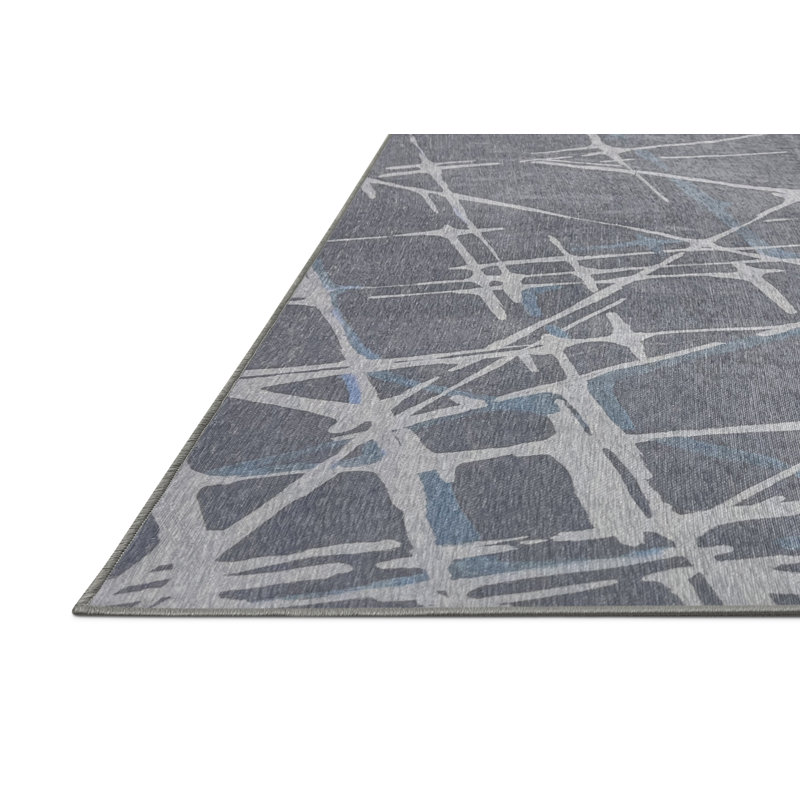 Petronille Washable Abstract Indoor Rug, Rectangle 5' x 8'