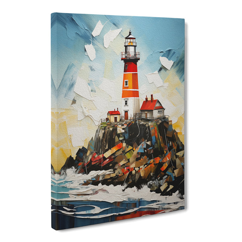 Lighthouse Contemporary Art - Wrapped Canvas, 60cm H x 40cm W x 3cm D