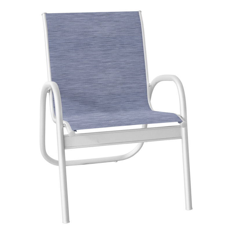 Fauteuil de patio Gardenella, Blanc texturé, Rivière