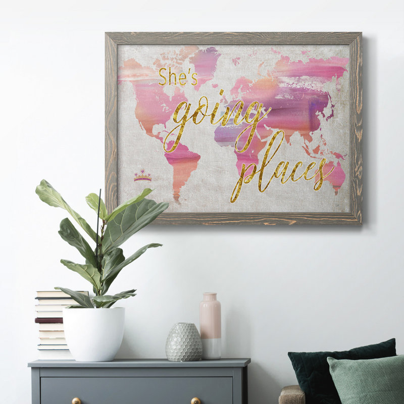 She's Going Places - Reproduction de photo sur toile, H 27,5 po x l 37,5 po x P 1 po, Gris