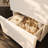 Hirst Solid and Manufactured Wood Vanity Desk with Adjustable Mirror