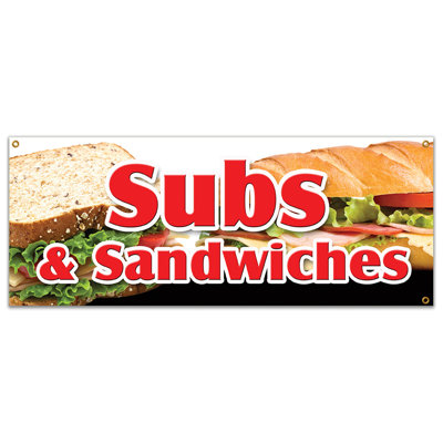 Subs and Sandwiches Banner Sign