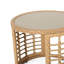 Table d'appoint en verre trempé et acier, couleur brune, P 17,88 po x H 16,46 po-785102479