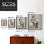 Fantastic Florals Fox, assis, reproduction encadrée - bois massif-1001001184-1001001190