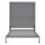 Lit pliable avec tablettes, gris - convient à divers environnements de grand lit, transformez votre espace avec un support de matelas confortable et une fabrication en contreplaqué