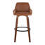 Tabouret de bar et de comptoir à hauteur fixe Cassiopeia avec pieds en bois cintré-94885243-94885245-94885246