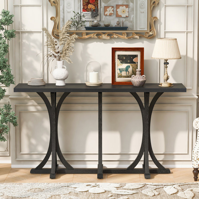 Console en bois 59,8 po, Noir
