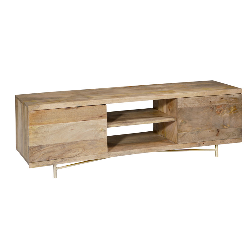 Miser Unfinished TV Stand for TVs up to 55", Natural