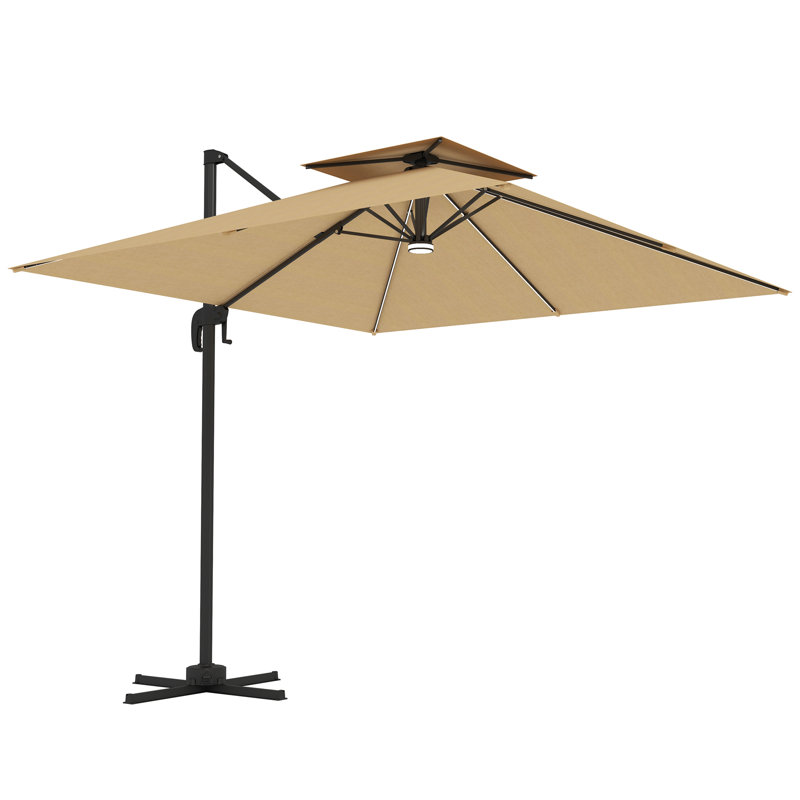 246cm Tilt Market Parasol, Khaki