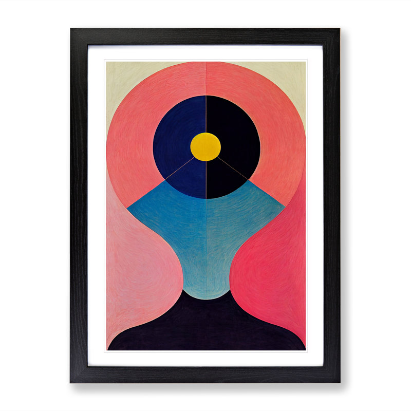 XV1022-529X An Abstract Art No.1 - Single Picture Frame Painting, Black, 64cm H x 46cm W x 2cm D