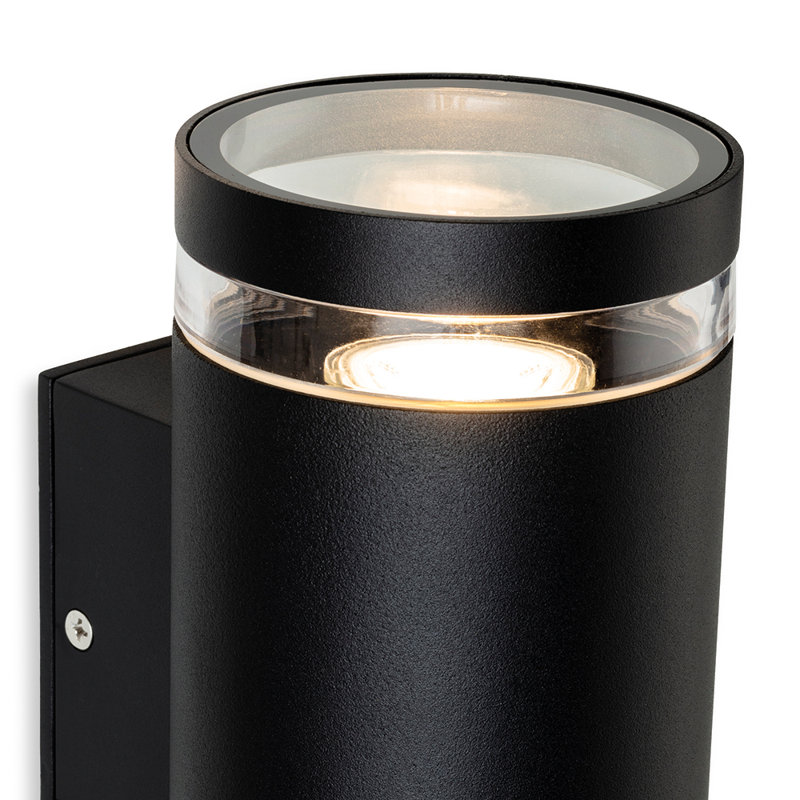 Matte Black 17cm H Outdoor Armed Sconce