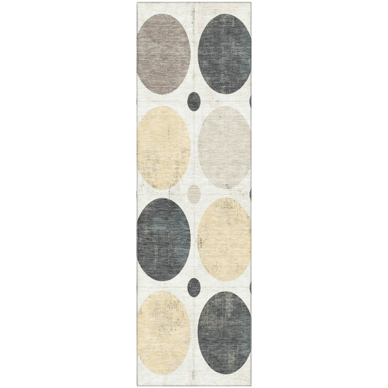 Premium Machine Washable Mayfield AMF1949 Geometric Rug, Runner 2'3" x 7'6"