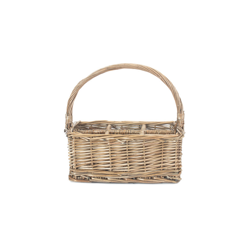 Wicker Rectangular 6 Section Cutlery Basket