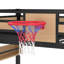 Lit mezzanine en métal avec glissade, panier de basketball, mur d'escalade et rangement-889885896-889885893