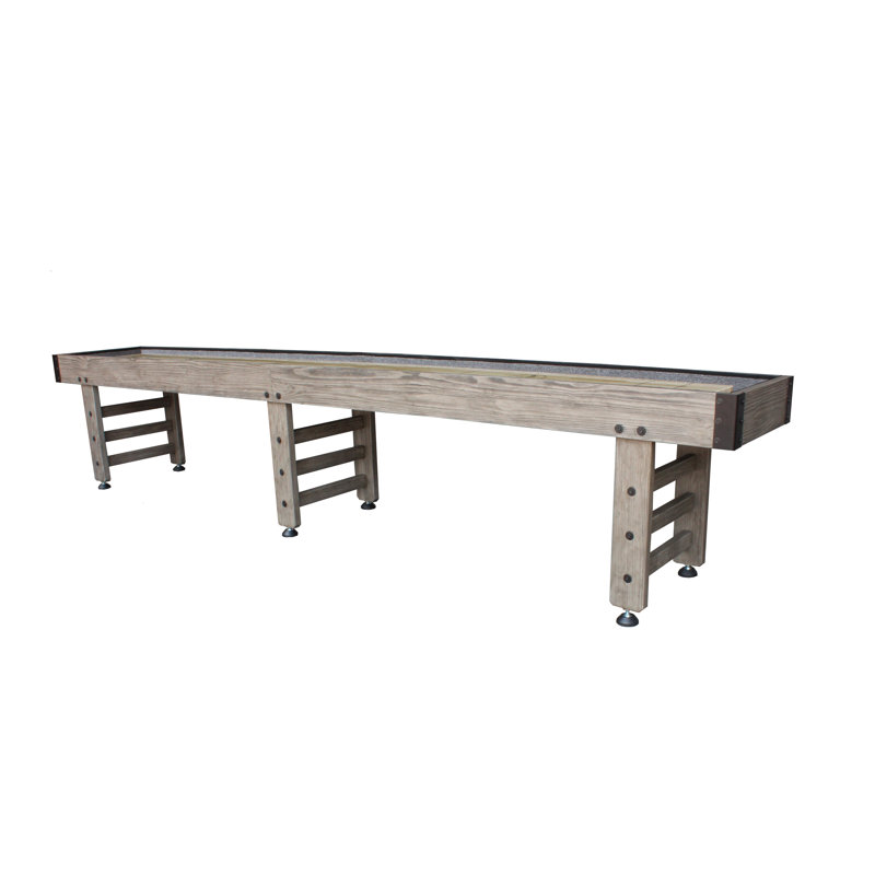 Saybrook Shuffleboard Table, Weathered Midnight Charcoal Gray, 16'