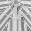 Parasol d'extérieur à frange bohémienne 9 pi avec manivelle et inclinaison Collins, auvent festonné bleu marine / blanc / crème résistant aux rayons UV-1430827866-1422570732