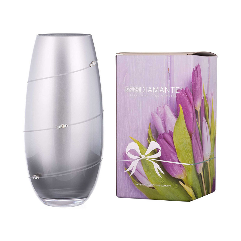Crystal Table Vase, Purple