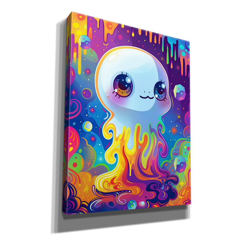 Art mural sur toile Trinx «Colorful Ghost» par Momart, H 34 po x l 26 po x P 1,5 po