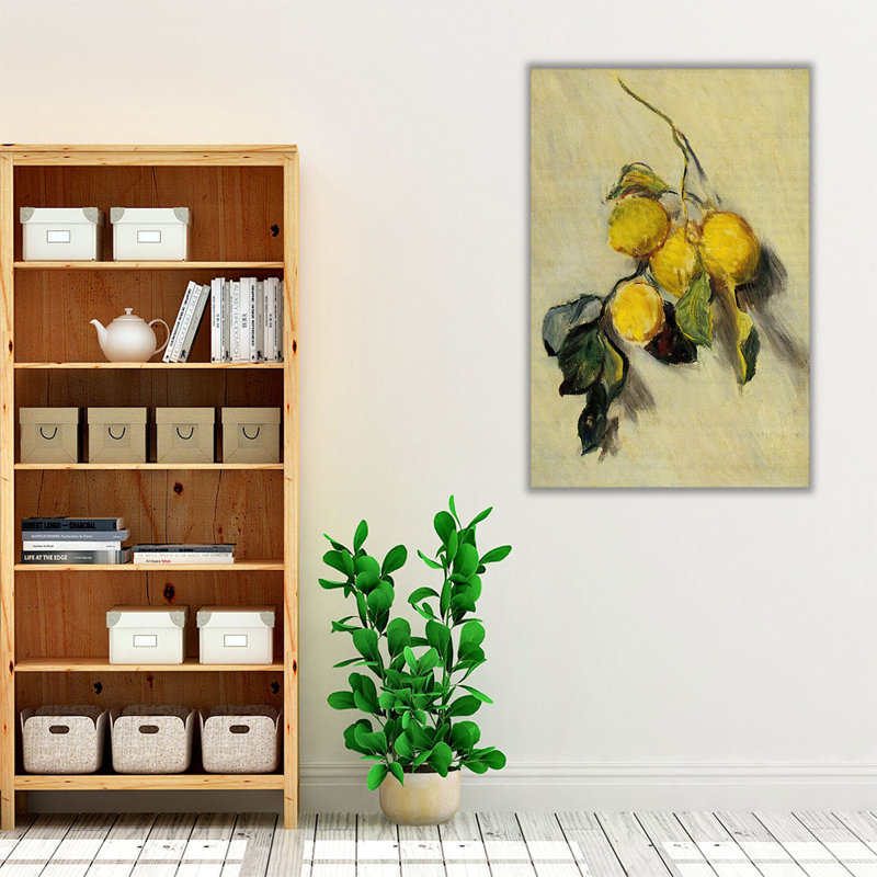 Branche de citrons, 1883, reproduction d'art sur toile, H 48 po x l 32 po