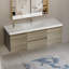 Meuble-lavabo mural de 60 po avec lavabo, meuble de rangement mural avec lavabo à surface solide et tiroirs à fermeture en douceur entièrement assemblés, gris cendré-906391297