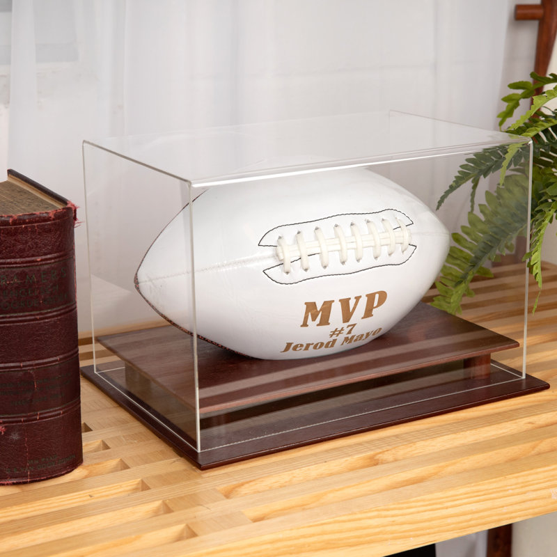 DECOMIL 12'' W 8.75'' D Football Plastic/Acrylic Ball / Puck Case