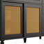 Pe Rattan Kitchen Cabinet With Led Lights - 3 Drawers, App & Music Control, Anti-Tip Safety