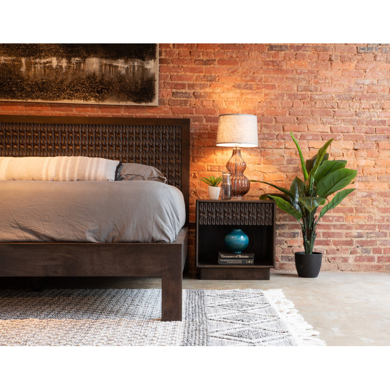 Jakarta Solid Wood Bed, Queen