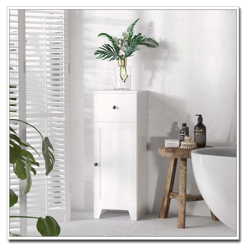 Short Bathroom Storage Cabinet with Adjustable Shelf
