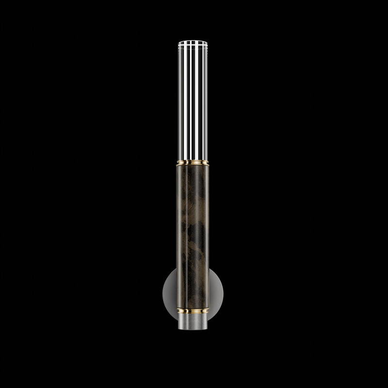 LED Wallchiere, Ombre Silver/Brass/Charcoal