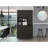 Della 90 Kitchen Pantry, One Drawer, Multiple Cabinets, Two Open Shelves -Black