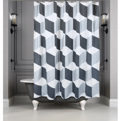 Juergen Cotton Geometric Shower Curtain